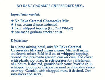 No-Bake Caramel Cheesecake Mix