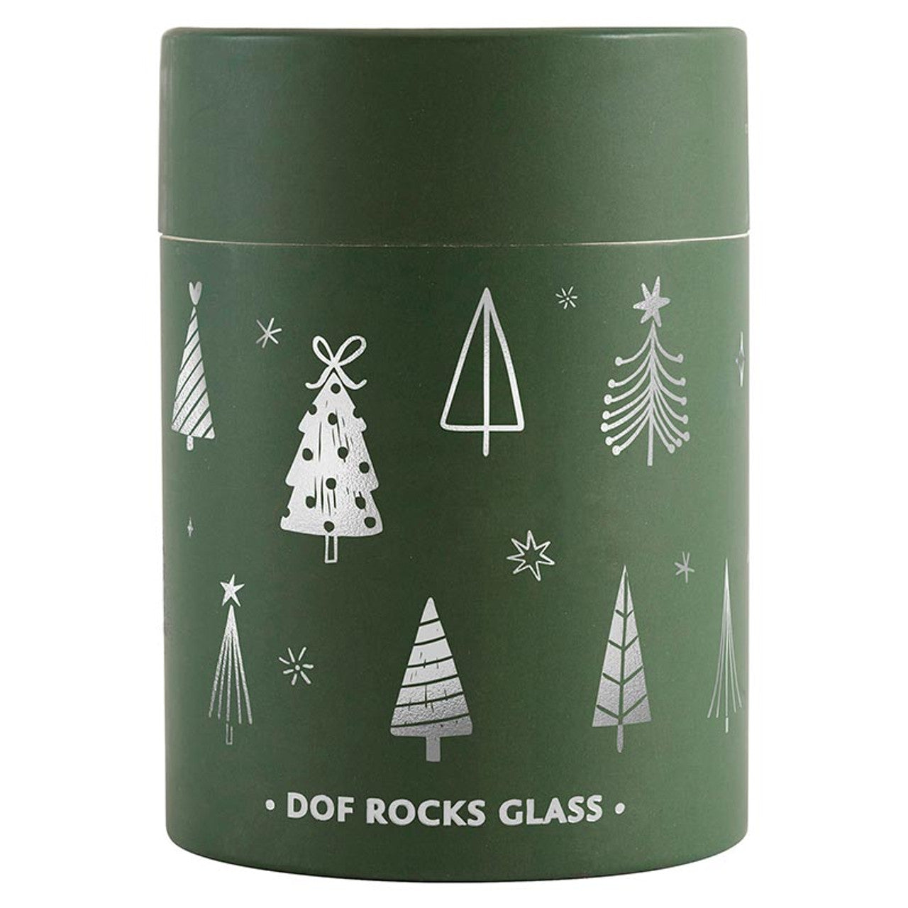 Silver Tree Rocks Glass in Gift Box