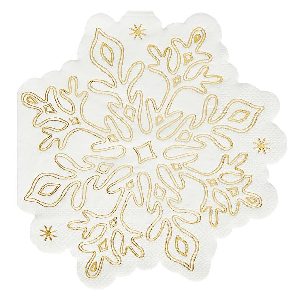 Snowflake Die-Cut Cocktail Napkins