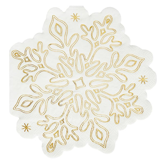 Snowflake Die-Cut Cocktail Napkins