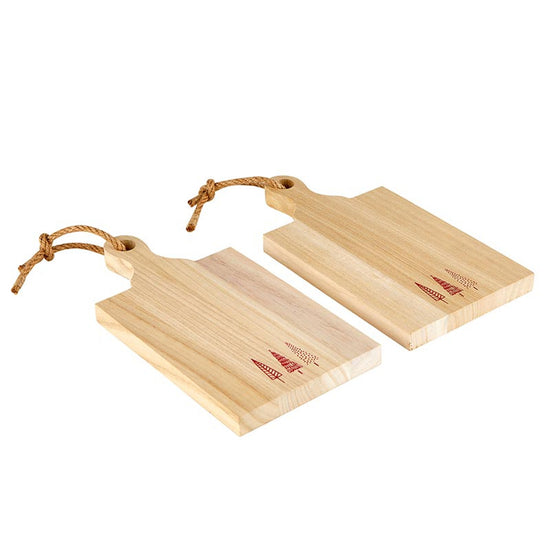 Set/2 Paulownia Wood Boards - Mini - Red Trees