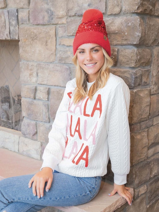 Adult FA LA LA Braided Crew Pullover