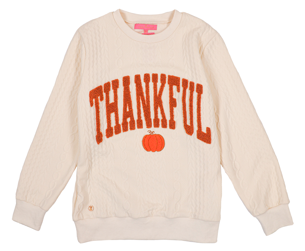 Adult Thankful Braided Crew Pullover