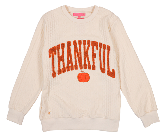 Adult Thankful Braided Crew Pullover