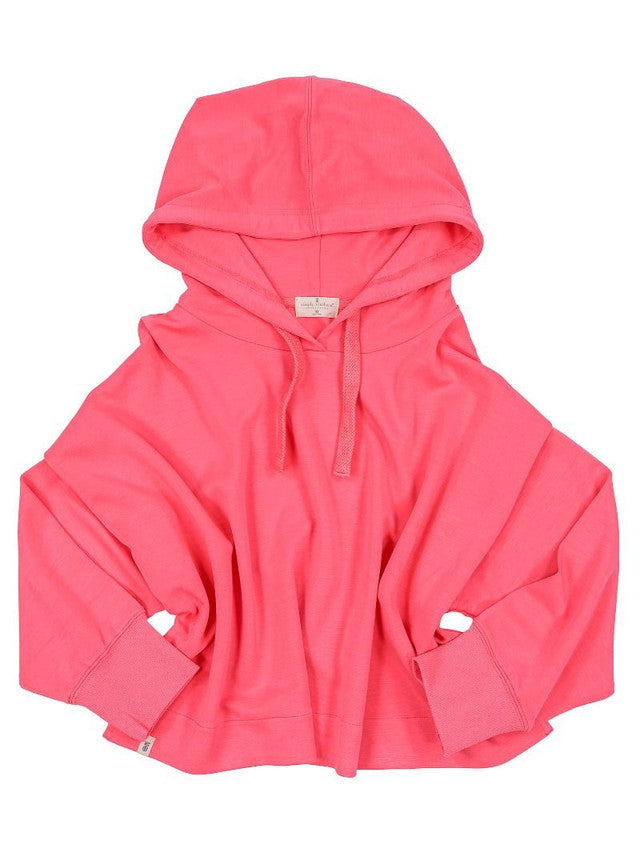 Cropped Quarter Zip Pullover in Pink