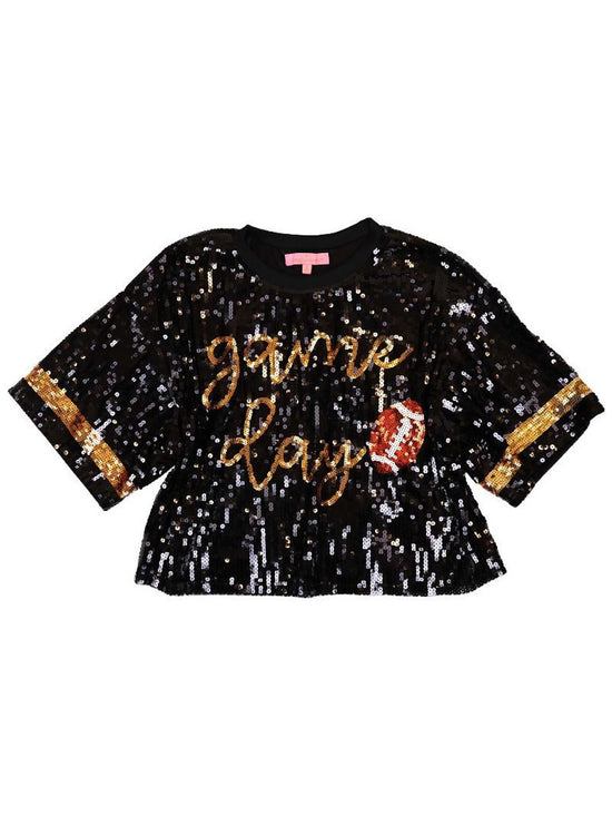 Black/Gold Sequin Game Day Shirt