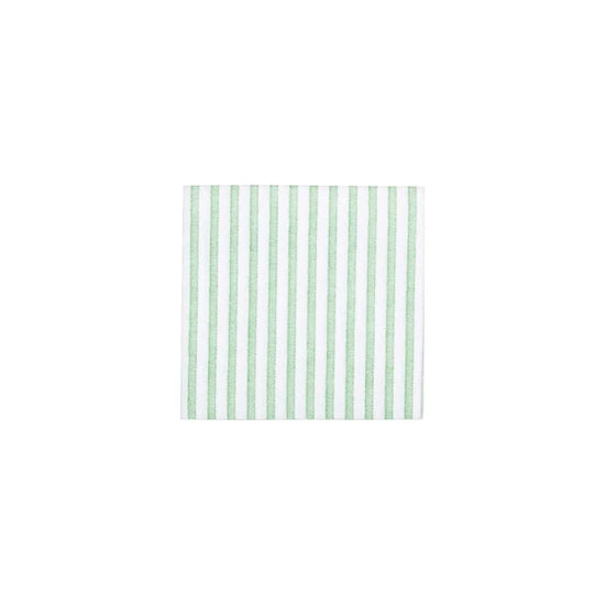 Papersoft Napkins Capri Green Stripe Cocktail Napkins (Pack of 20)