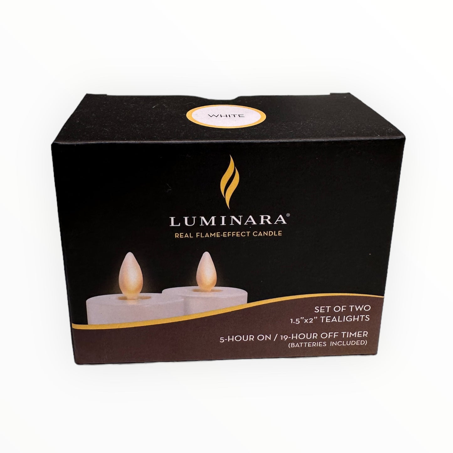 2 Pack 2 Inch White Luminara Indoor Tealights