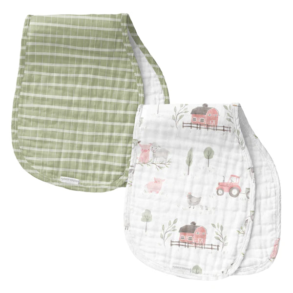 Set of 2 Muslin Burp Cloths