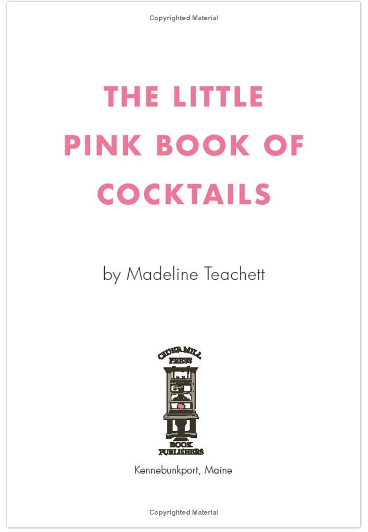 The Little Pink Book of Cocktails