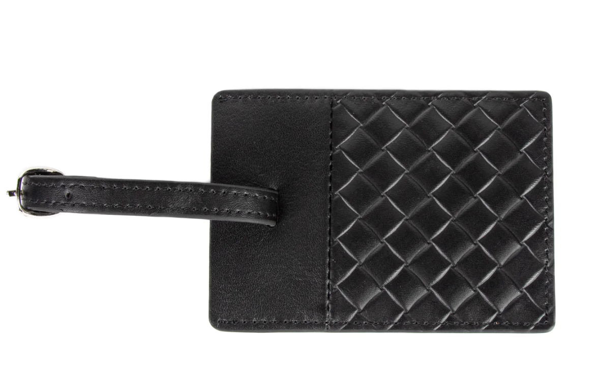 Leather Woven Luggage Tag
