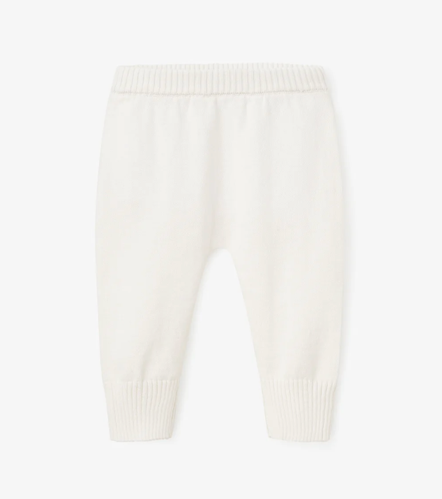 Whisper White Fine Knit Baby Pants