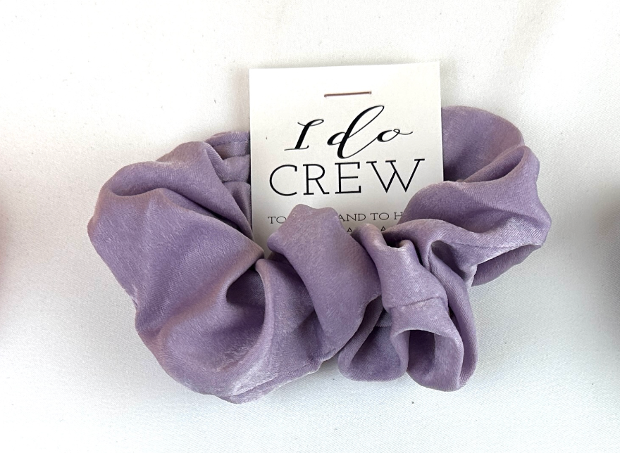 'I Do Crew' Satin Hair Scrunchie