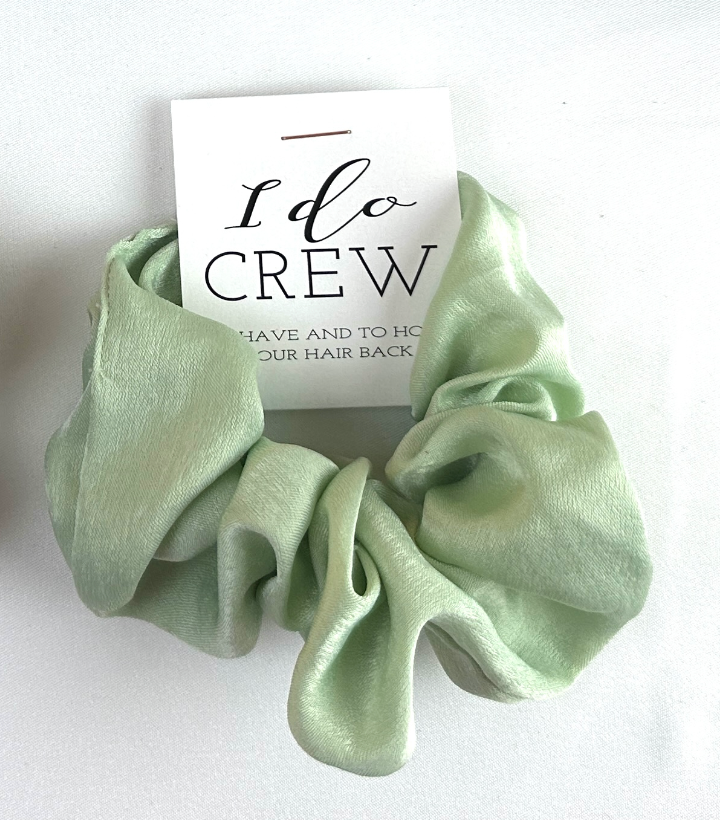 'I Do Crew' Satin Hair Scrunchie