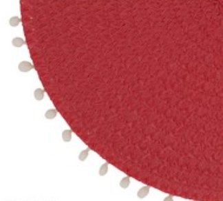 Red Pom Pom Placemat 83% polypropylene - 17% polyester, 15"