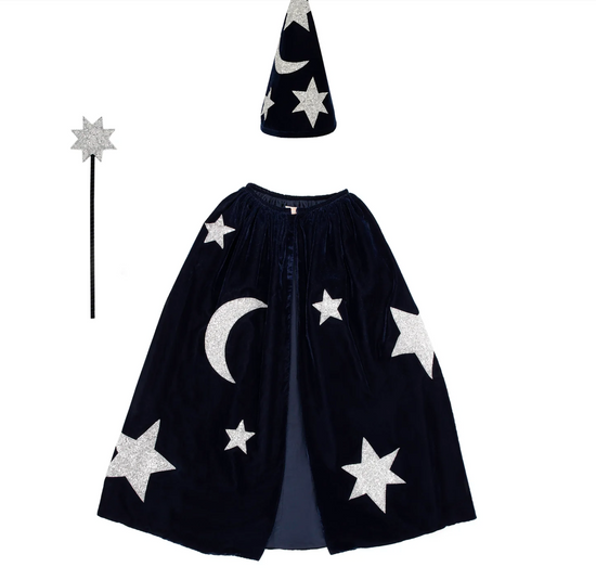 Blue Velvet Magical Wizard Costume