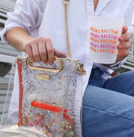 Clear Crossbody Bag with Gold Chain
