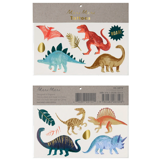 Dino Kingdom Large Tattoos (Pack of 2)
