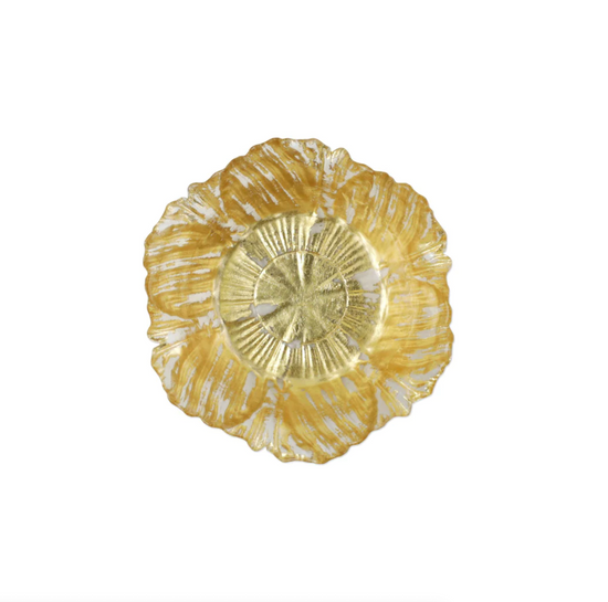 Rufolo Glass Gold Flower Small Bowl