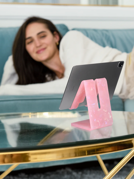 Rose Quartz Acrylic Phone Stand