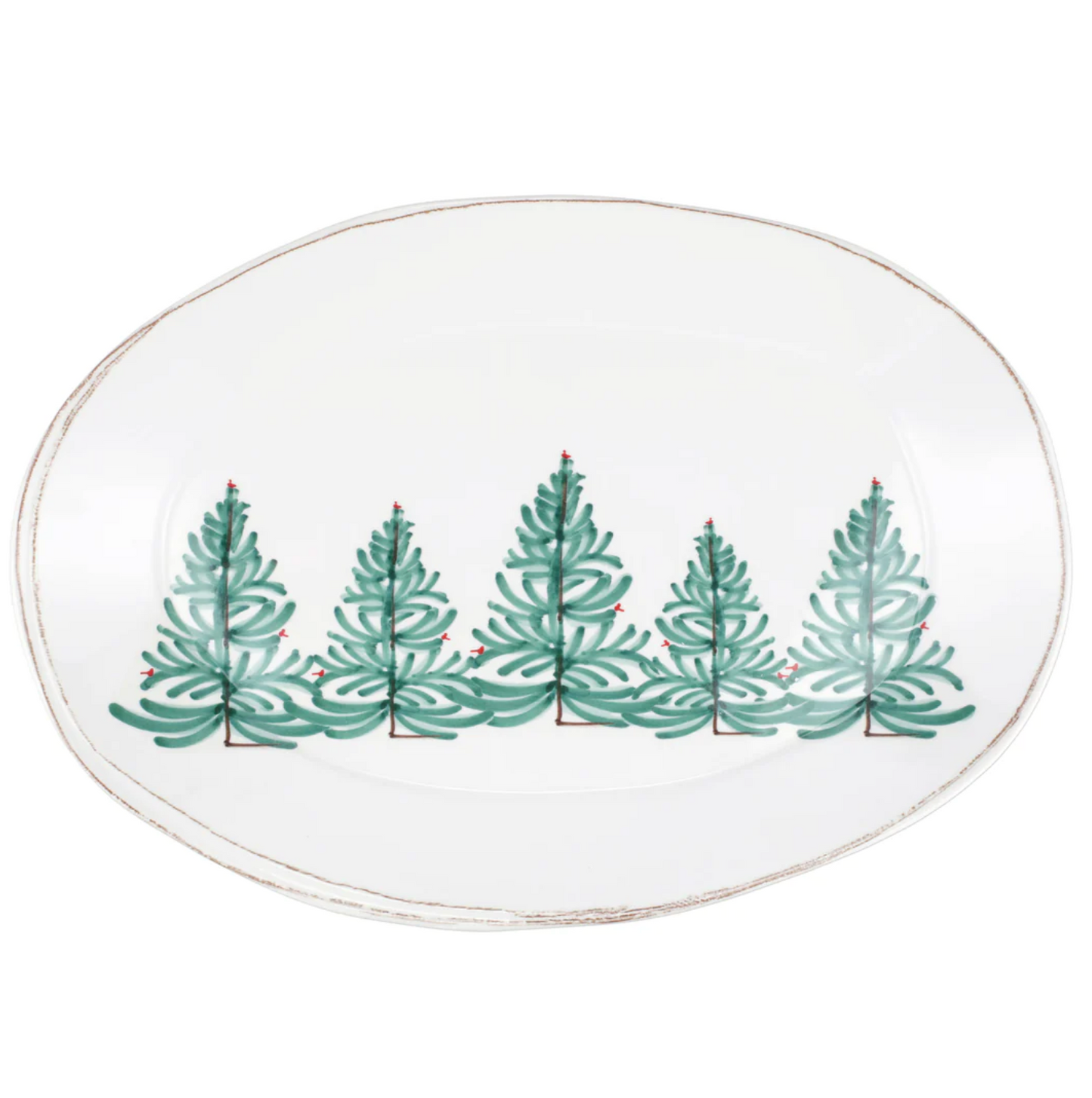 Melamine Lastra Holiday Tree Oval Platter