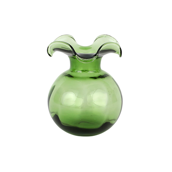 Hibiscus Dark Green Small Fluted Vase
