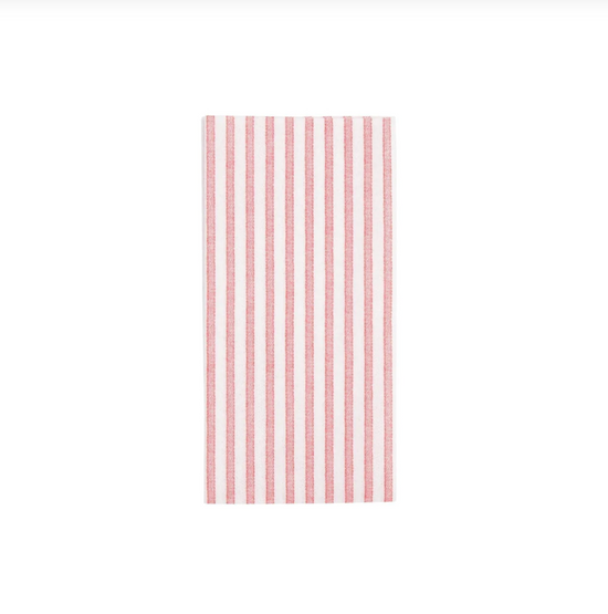 Papersoft Napkins Red Stripe Guest Towels (Pack of 50)