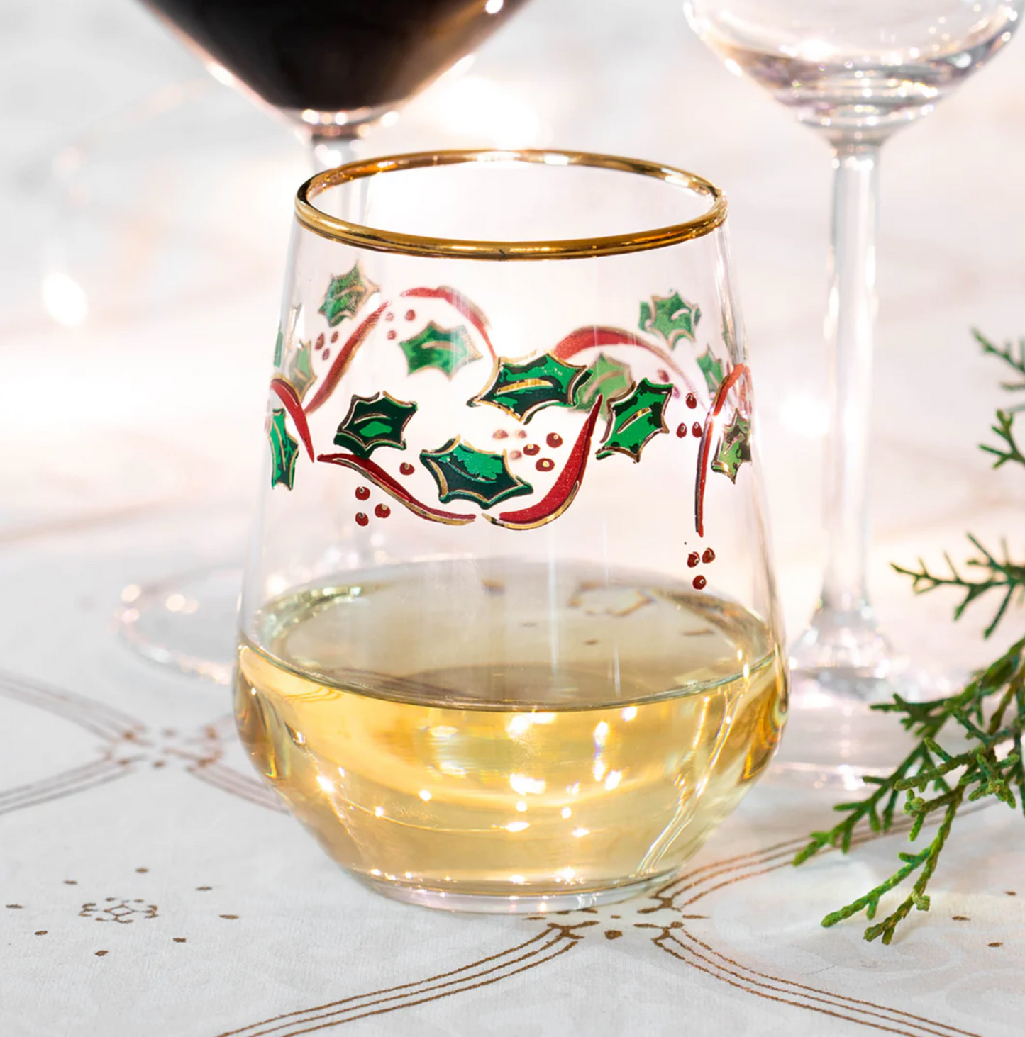 Holly Stemless Wine Glass