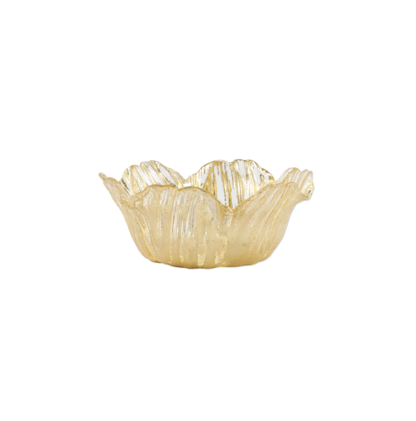 Rufolo Glass Gold Flower Small Bowl