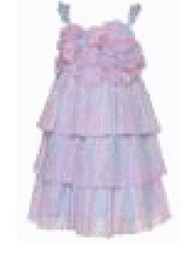 3 Tier Striped Mesh Tutu Dress in Pink Multi