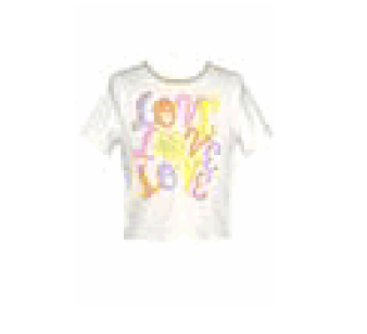 S/slv Crop Top with Love Multi graphic