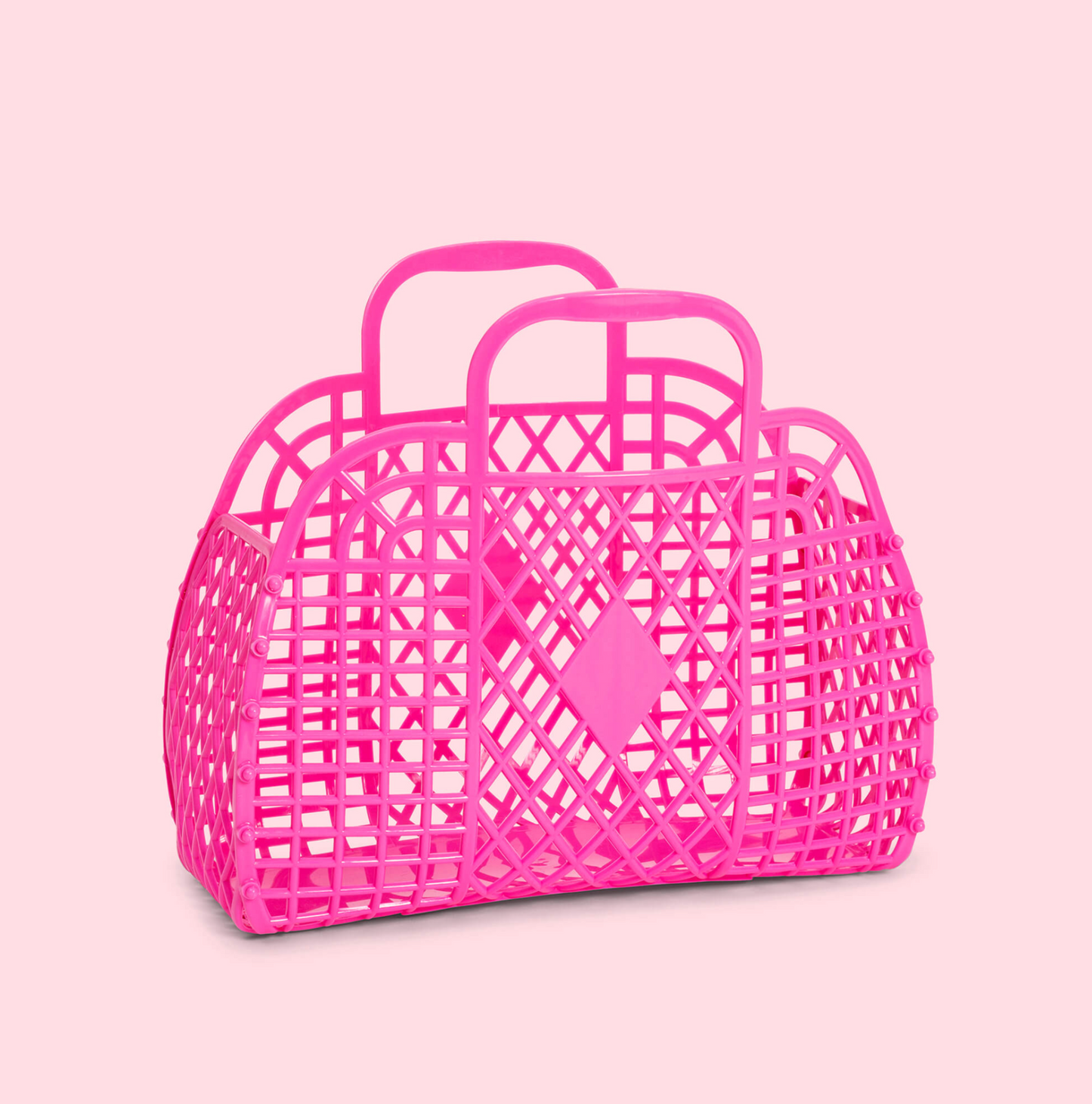 Berry Pink Small Retro Basket