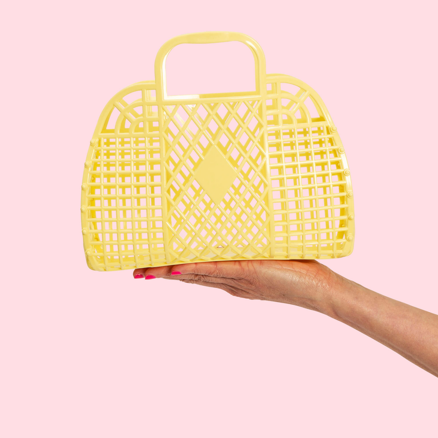 Yellow Small Retro Basket