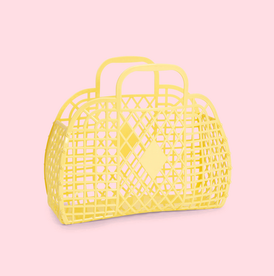 Yellow Small Retro Basket