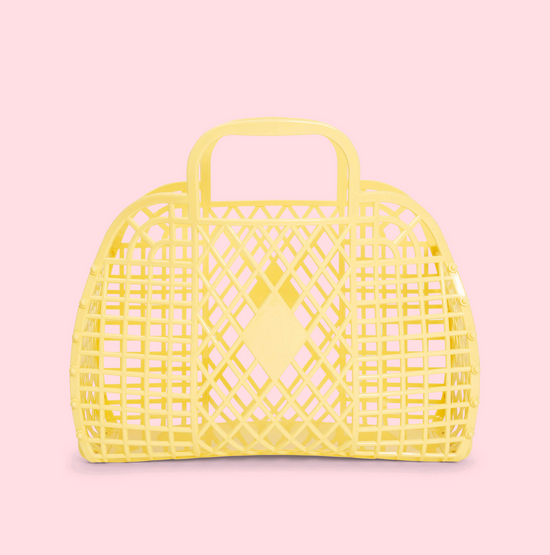 Yellow Small Retro Basket