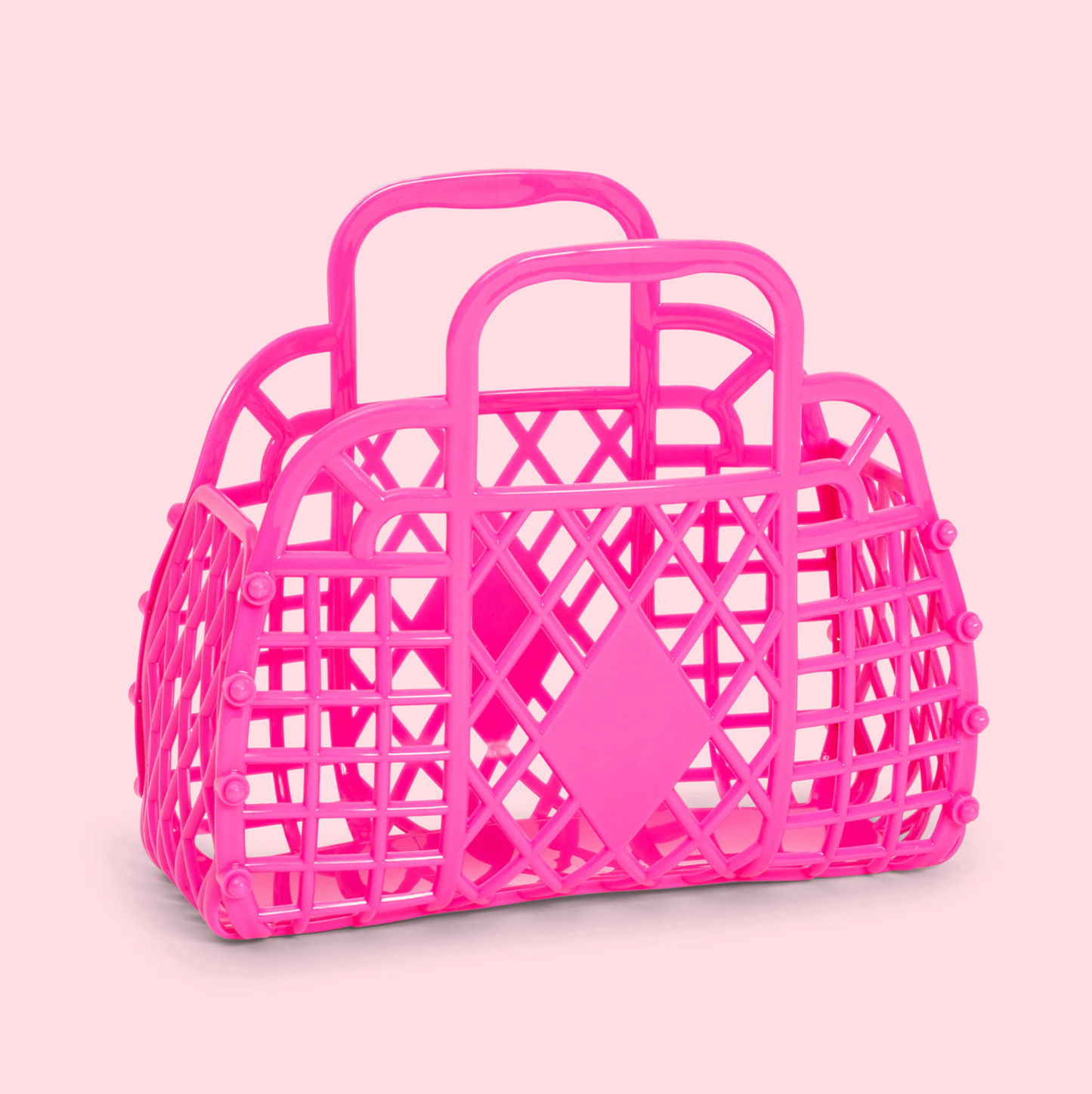 Mini Berry Pink Retro Basket