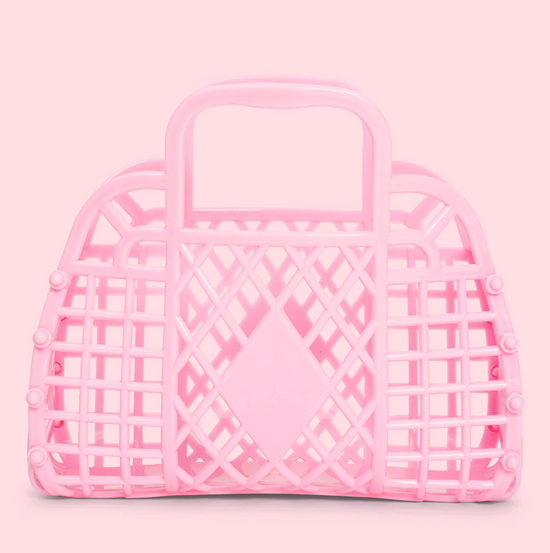 Mini Bubblegum Pink Retro Basket
