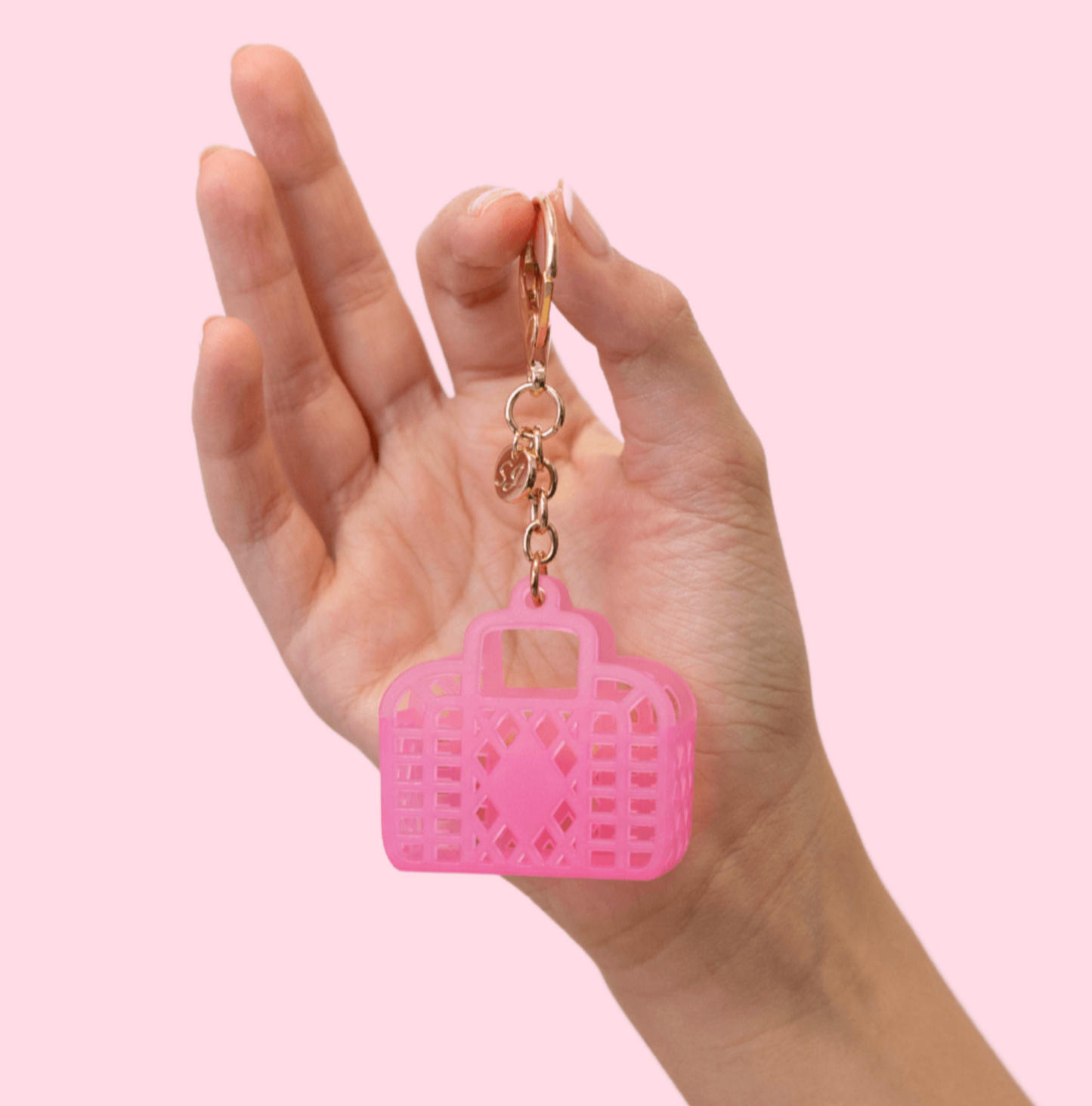 Retro Neon Pink Itty Bitty Bag Charm