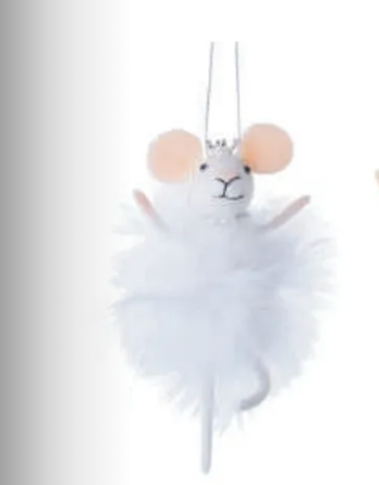 Ballerina Felt Mouse with Feather Tutu