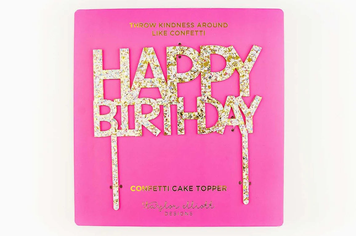 Happy Birthday Pearl Cake Topper