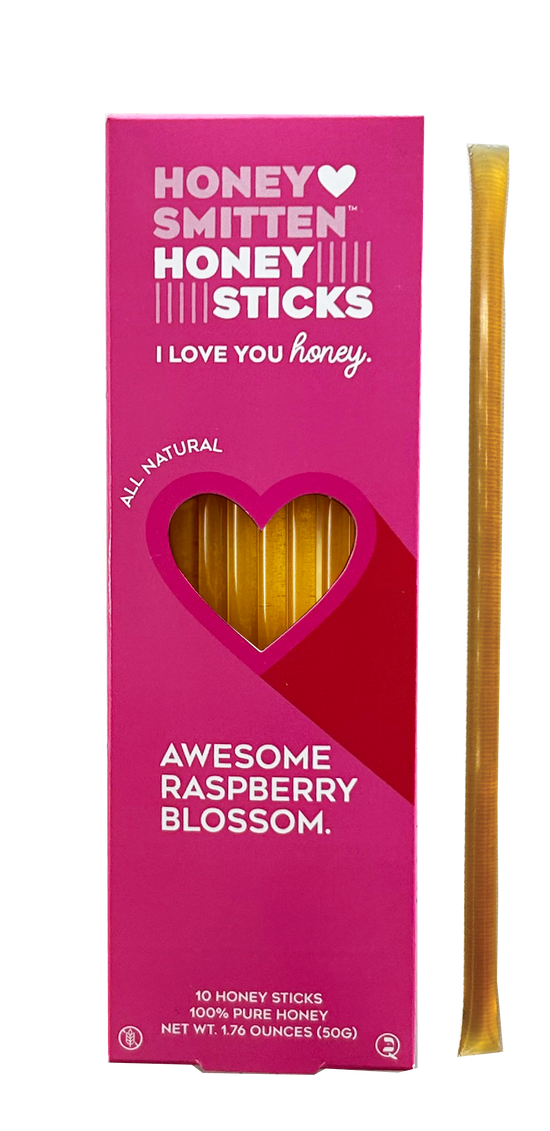 Raspberry Blossom Honey Sticks