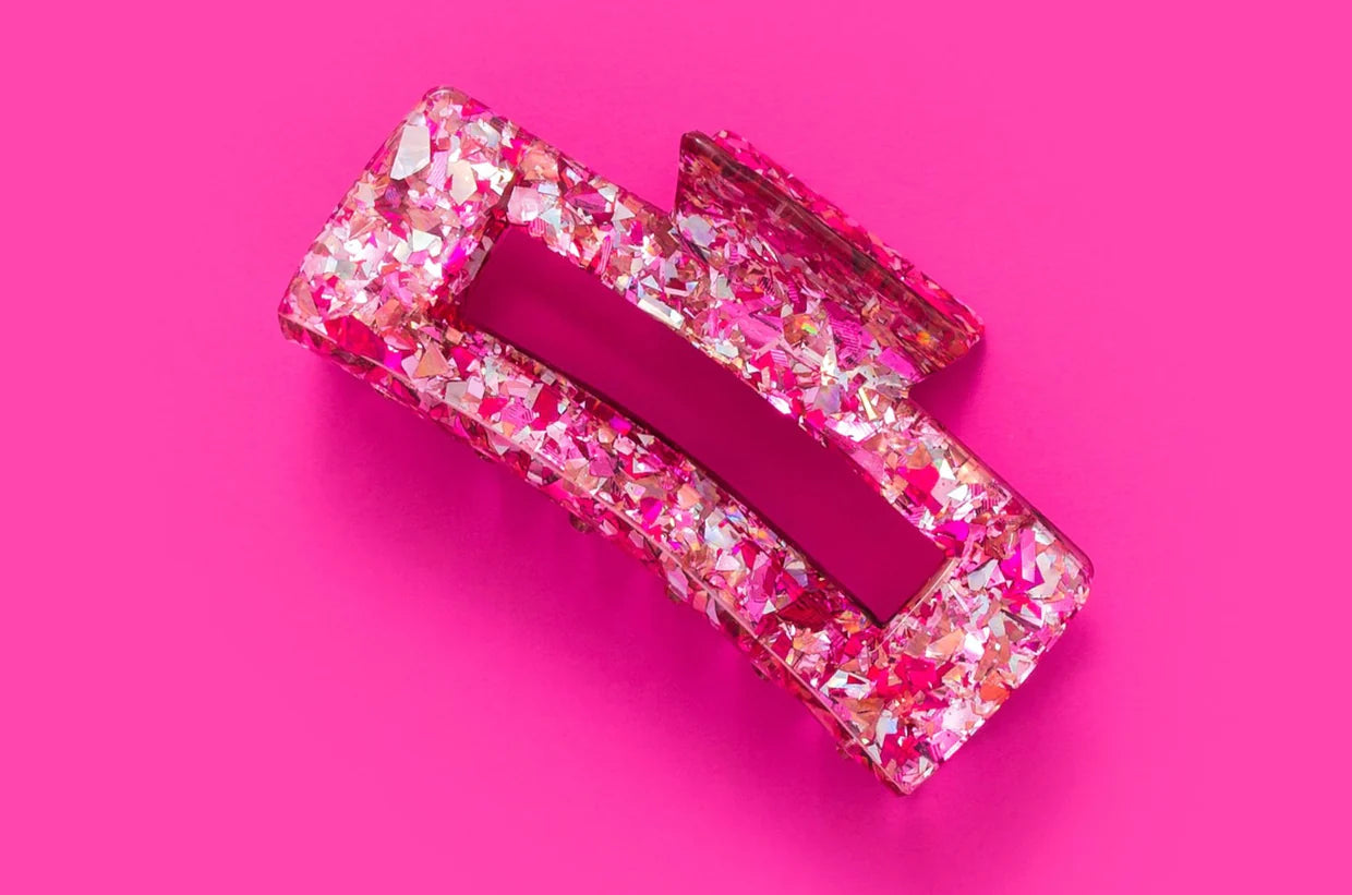 Pink Confetti Claw Clip