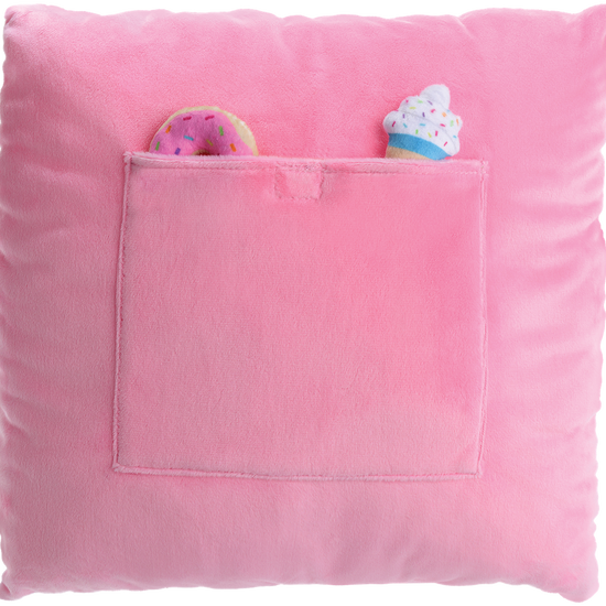 Tic Tac Donut Fleece Plush Pillow