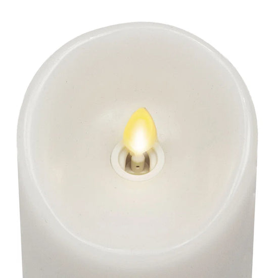 3" x 4.5" White Luminara Real Flame-Effect Candle