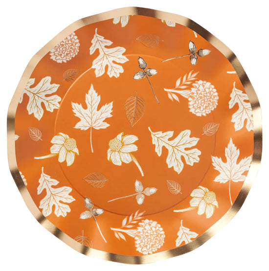 Harvest Garden Dinner Plate with Foil Set/8