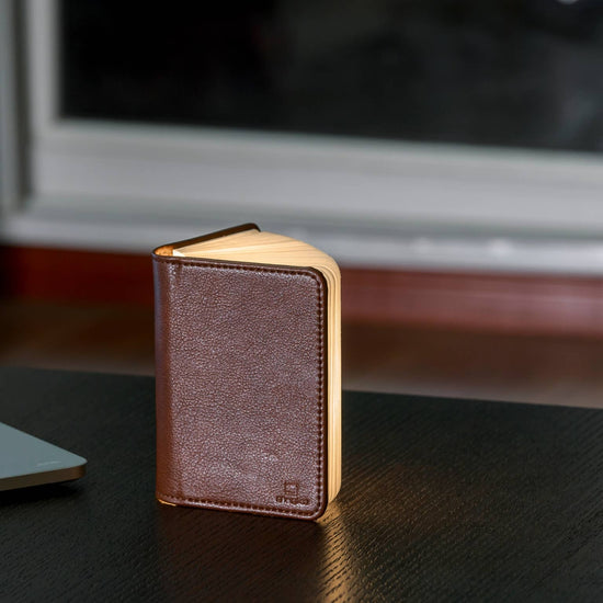 Bonded Leather Smart Book Light: Brown Leather / Mini