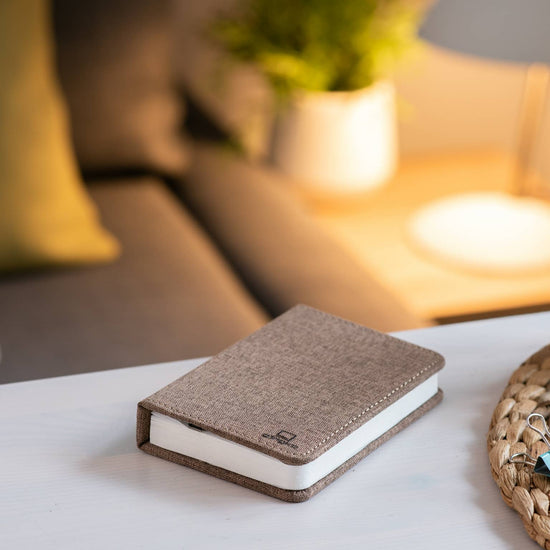 Linen Fabric Smart Book Light: Blush pink / Mini