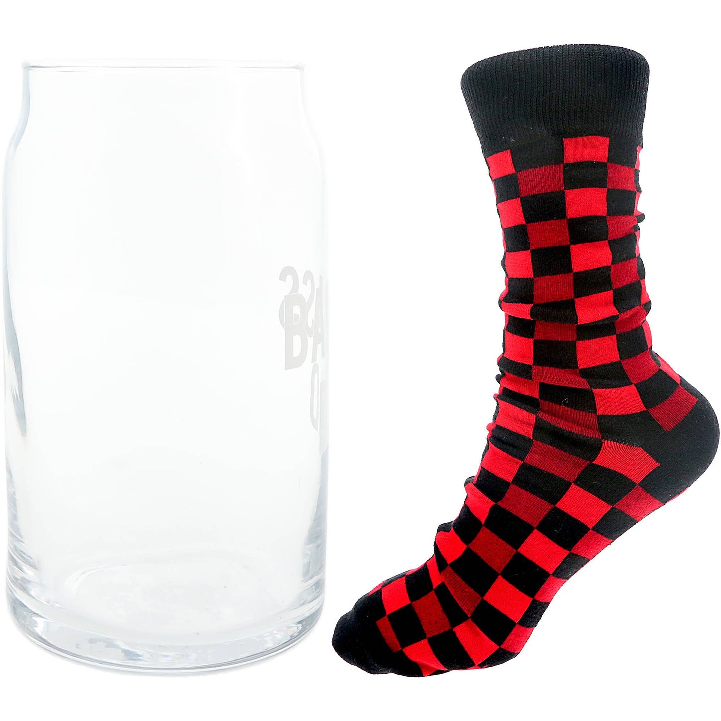 Badass Dad - 16 oz Beer Can Glass and Sock Set