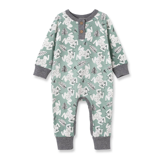 Leapfrog Baby Boy Bamboo Henley Romper