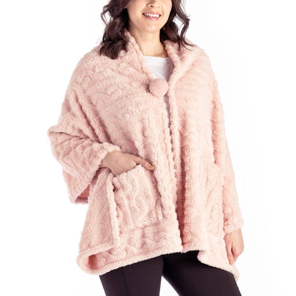 Pink- The Coziest Blanket Wrap by Hello Mello